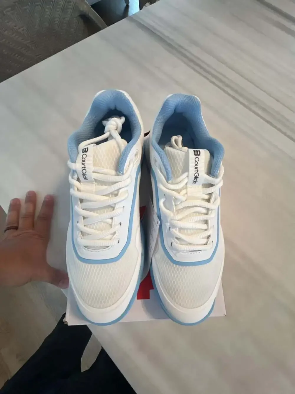 Wilson CourtGlide Women's Tennis Shoes White Airy Blue 6.5